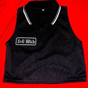 Evil Bitch School Girl CropTop